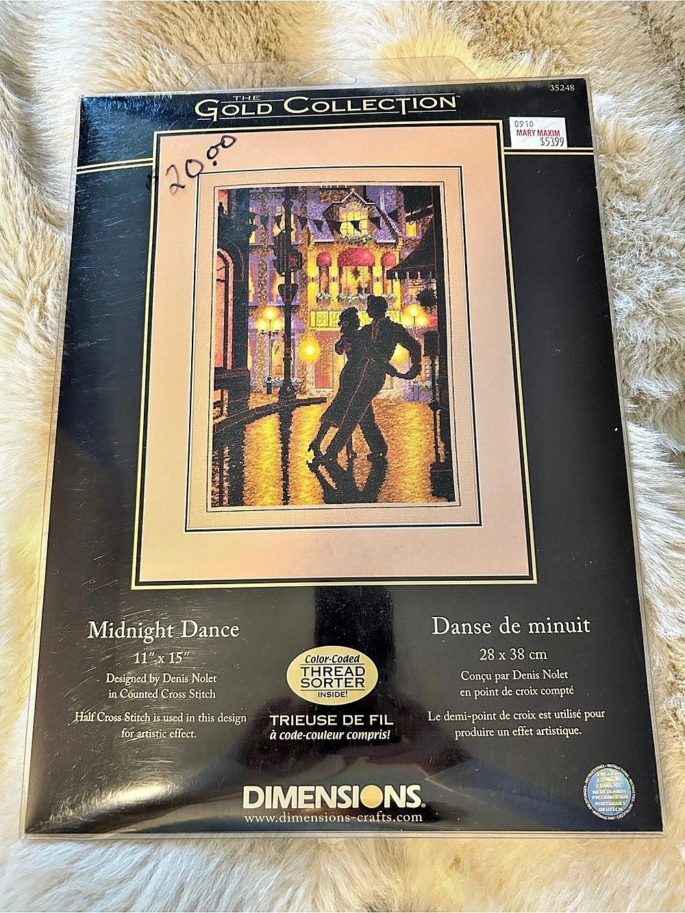 Dimensions Midnight Dance Counted Cross Stitch Kit Black Multicolor NWT